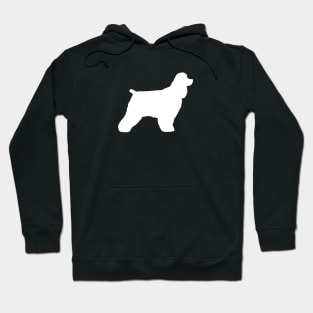 White Cocker Spaniel Silhouette Hoodie